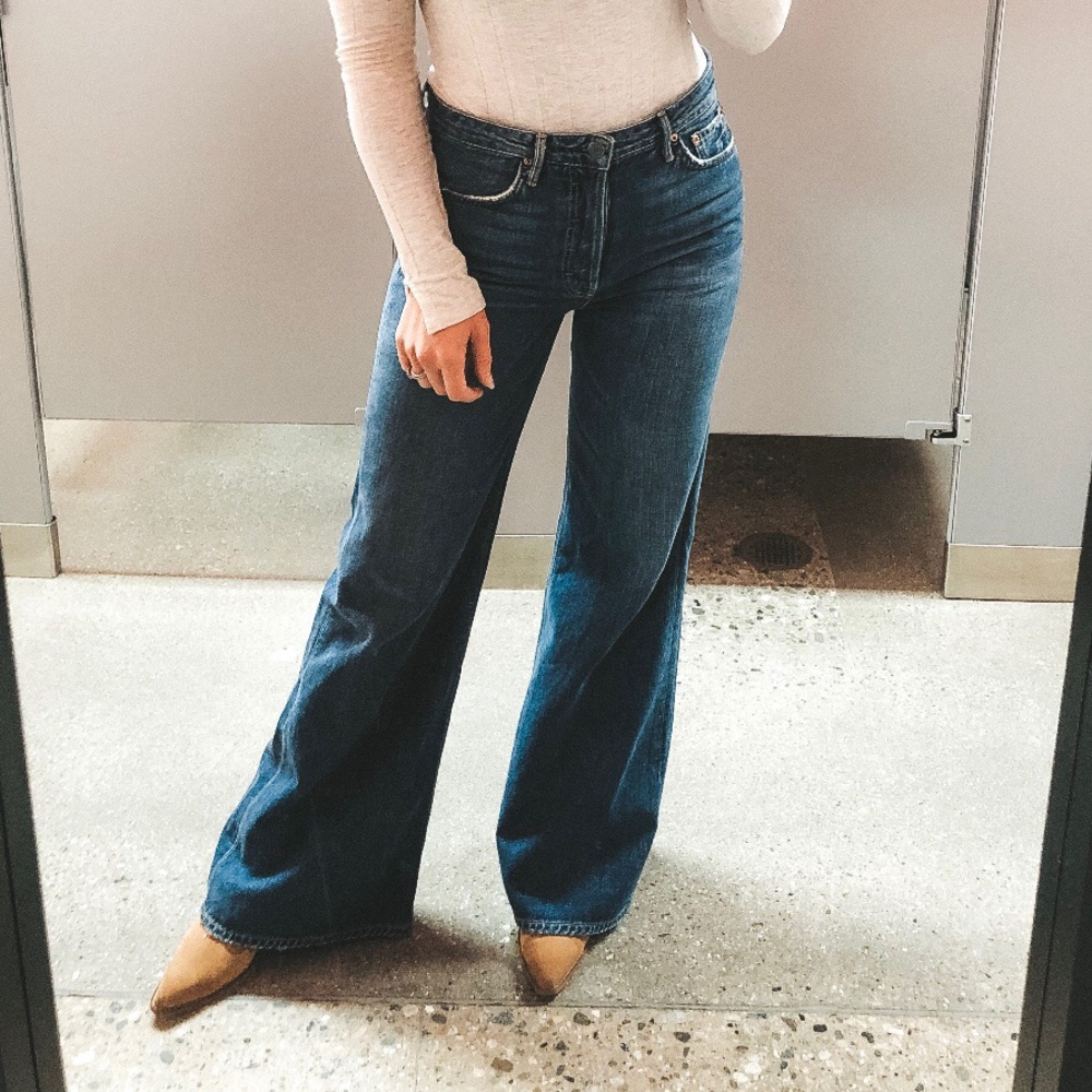 GRLFRND Casey Wide Leg Jeans 28